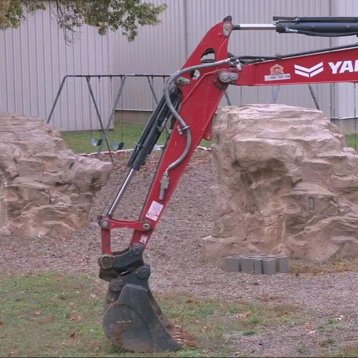 Construction on new playground at St. Joseph Children's Home